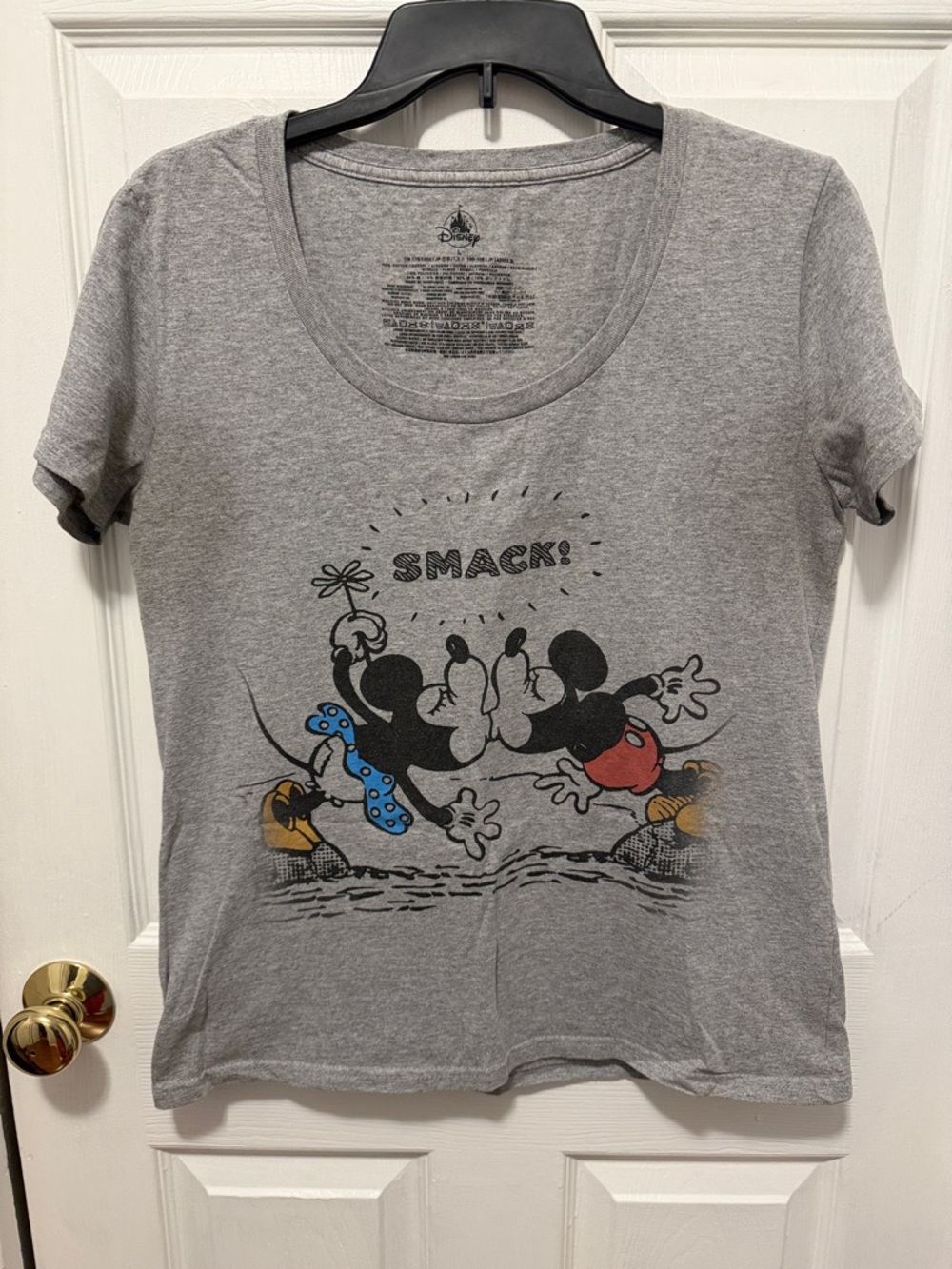 Disney Mickey & Minnie 'Smack!' Graphic Tee with Color Accents